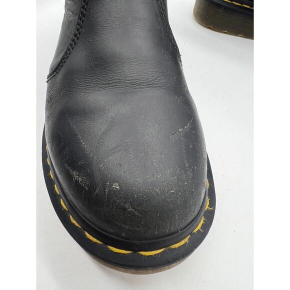 Dr. Martens 2976 SR Chelsea Boots Womens 9 Mens 8 Black Leather Slip Resistant - Picture 7 of 9